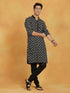 Vastramay Men's Black Cotton Kurta And Pyjama Set